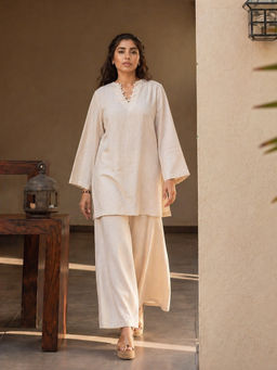 LAALZARI - Classic Ivory Co-Ord Set