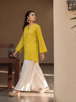 LAALZARI - Mustard Minimal Co-Ord Set