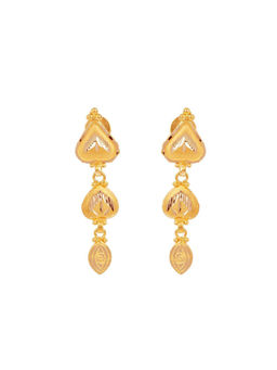 Candere by Kalyan Jewellers - 18K Yellow Gold Lightweight Dangle Earring (One Size)