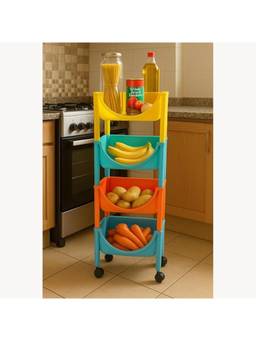 Cortina - 4 Layer Multipurpose Utility Rack Fruit Vegetable Basket Trolley