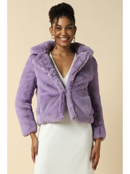 Allen Solly - Women Purple Solid Casual Wintercoat