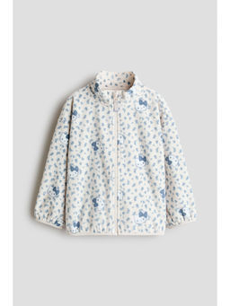 H&M - Girls White Printed Fleece Jacket