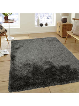 Saral Home - Grey Polyester Carpet-150x210 cm