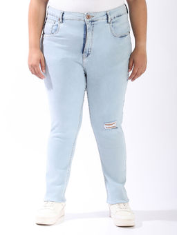 High Star - Women Plus Slim Fit High-Rise Casual Jeans