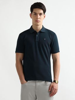 Arrow Sports - Teal Cotton Half Sleeves Polo T-Shirt