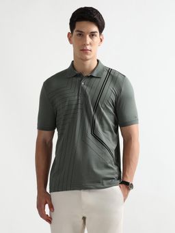 Arrow Sports - Green Cotton Half Sleeves Polo T-Shirt