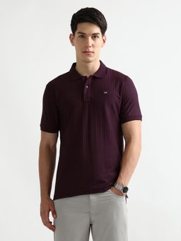 Arrow Sports - Burgundy Cotton Half Sleeves Polo T-Shirt