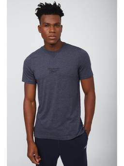 Reebok - Blue Polyester Blend Half Sleeves T-Shirt
