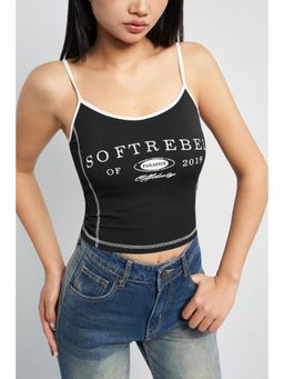 Off Duty India - Soft Rebel Cami Top - Black