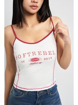 Off Duty India - Soft Rebel Cami Top - White