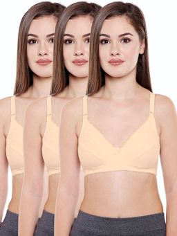 Bodycare - 100% Cotton Non Padded Non Wired Feeding Bra (Pack of 3)