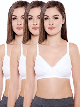 Bodycare - 100% Cotton Non Padded Non Wired Feeding Bra (Pack of 3)