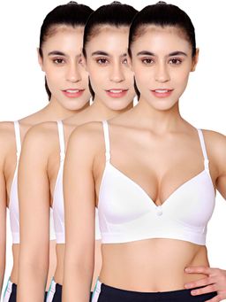 Bodycare - Cotton Spandex Padded Non Wired T-Shirt Bra (Pack of 3)