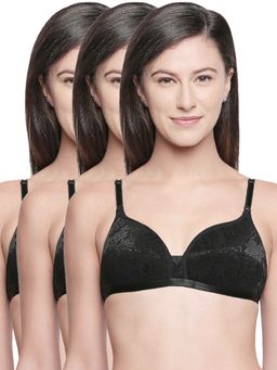Bodycare - Cotton Lightly Padded Non Wired T-Shirt Bra (Pack of 3)