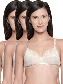 Bodycare - Cotton Lightly Padded Non Wired T-Shirt Bra (Pack of 3)