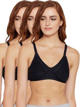 Bodycare - 100% Cotton Non Padded Non Wired Feeding Bra (Pack of 3)