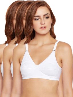 Bodycare - 100% Cotton Non Padded Non Wired Feeding Bra (Pack of 3)
