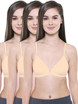 Bodycare - Cotton Non Padded Non Wired Regular Bra (Pack of 3)