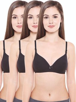 Bodycare - Polycotton Padded Non Wired T-Shirt Bra (Pack of 3)