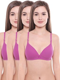 Bodycare - Polycotton Padded Non Wired T-Shirt Bra (Pack of 3)