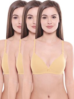 Bodycare - Polycotton Padded Non Wired T-Shirt Bra (Pack of 3)