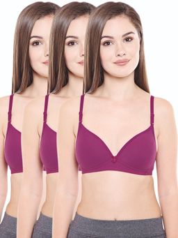 Bodycare - Polycotton Padded Non Wired T-Shirt Bra (Pack of 3)