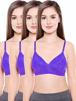 Bodycare - Cotton Spandex Padded Non Wired T-Shirt Bra (Pack of 3)