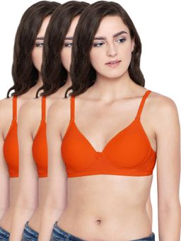Bodycare - Cotton Spandex Padded Non Wired T-Shirt Bra (Pack of 3)