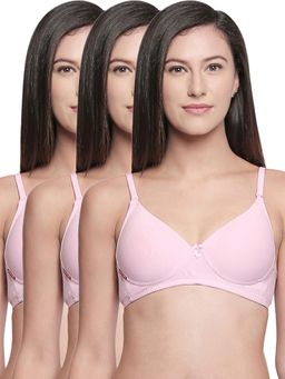 Bodycare - Cotton Spandex Padded Non Wired T-Shirt Bra (Pack of 3)