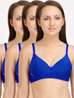 Bodycare - Cotton Spandex Padded Non Wired T-Shirt Bra (Pack of 3)
