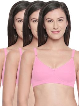 Bodycare - Cotton Spandex Non Padded Non Wired Perfect Coverage Bra (Pack of 3)