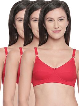 Bodycare - Cotton Spandex Non Padded Non Wired Perfect Coverage Bra (Pack of 3)