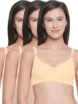 Bodycare - Cotton Spandex Non Padded Non Wired Perfect Coverage Bra (Pack of 3)