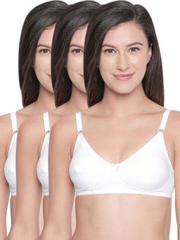 Bodycare - Cotton Spandex Non Padded Non Wired Perfect Coverage Bra (Pack of 3)