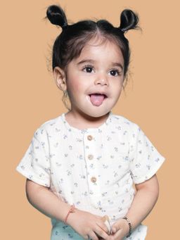 Kids of Greendeer - Kids Resort 3/4th Placket Cotton Kurta Shirt