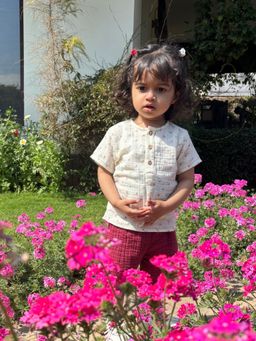 Kids of Greendeer - Kids Resort 3/4th Placket Cotton Kurta Shirt