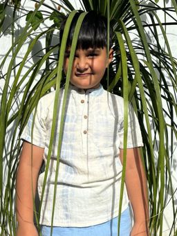 Greendeer - Kids Resort 3/4th Placket Cotton Kurta Shirt