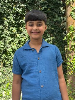 Greendeer - Kids Cotton Resort Collar Shirt Greek Weed