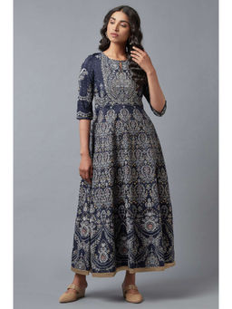 W - Blue Floral Dress