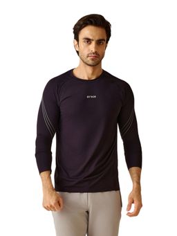 STRCH - Men Black Nylon Full sleeve High Performance T-Shirt