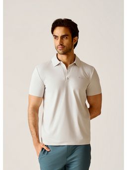 STRCH - Men Grey Nylon Ultimate Active Polo T-Shirt