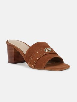 Guess - Women Brown Embellished Block Heels