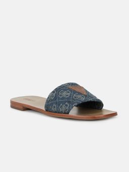 Guess - Women Blue Denim Monogram Manya Flats