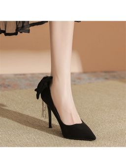 OZZARO - Women Black Jashn Bow Stiletto Heels
