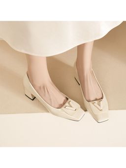 OZZARO - Women Cream Pure Poise Pump Heels