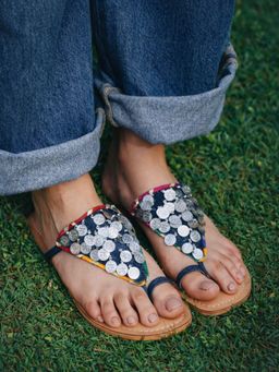 SANDALWALI - Women Blue Leela Flats