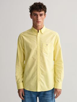 GANT - Men Regular Yellow Oxford Button Down Shirt