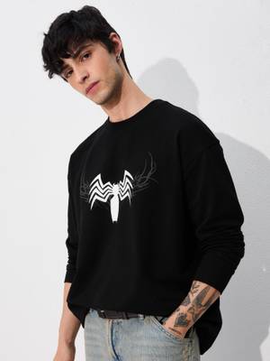 Buy The Souled Store Marvel Venom Oversized Full Sleeve Men's T-Shirt - Image 1