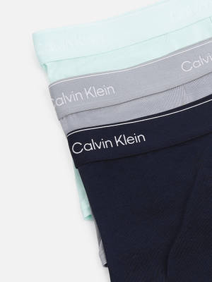 Buy Calvin Klein Multicolor Elasticated Mid Rise Trunks (Pack of 3) - Image 1