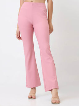 Spykar - Women Pink Boot Cut High Rise Casual Pant
